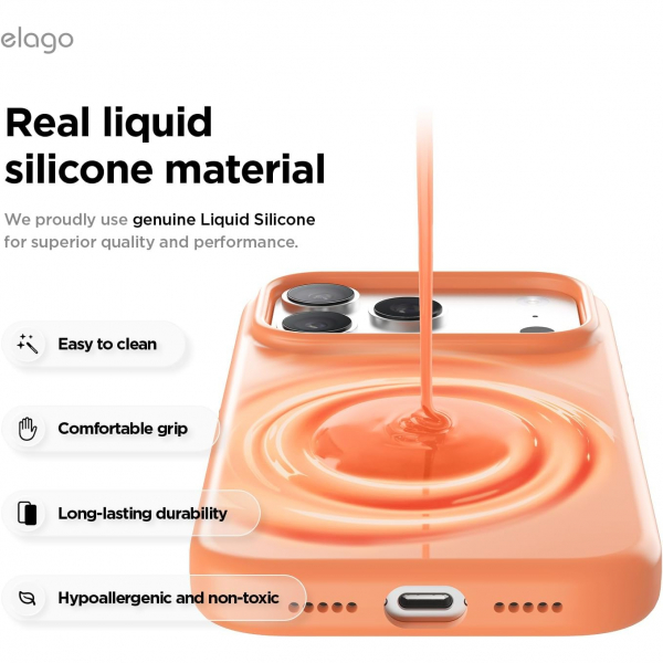 elago Apple iPhone 17 Pro Max Manyetik Klf-Orange