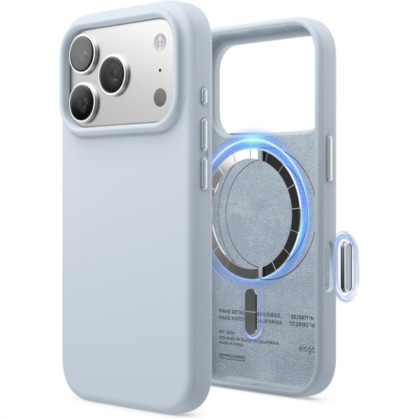elago Apple iPhone 17 Pro Max Manyetik Klf-Light Blue