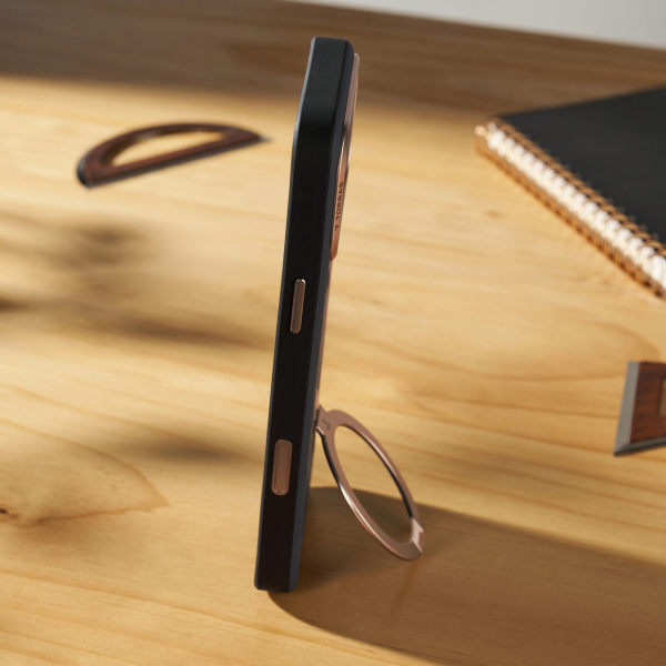 TORRAS iPhone 17 Pro Ostand Q3 VegSkin Klf-Amber Brown