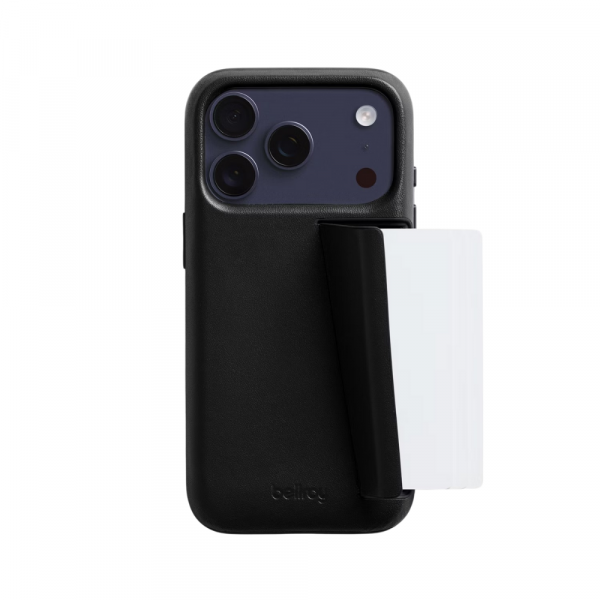 Bellroy Apple iPhone 17 Pro Max Czdan Deri Klf-Black