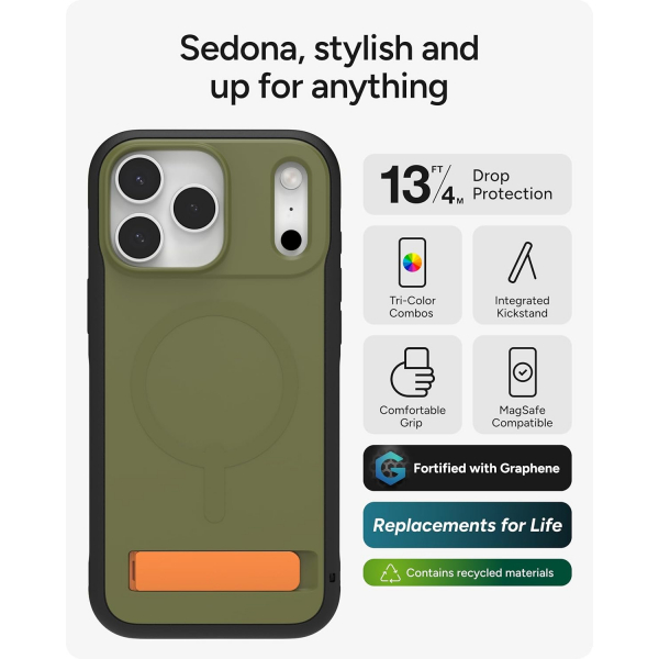 ZAGG Apple iPhone 17 Pro Sedona Snap Klf-Green Sea Kelp