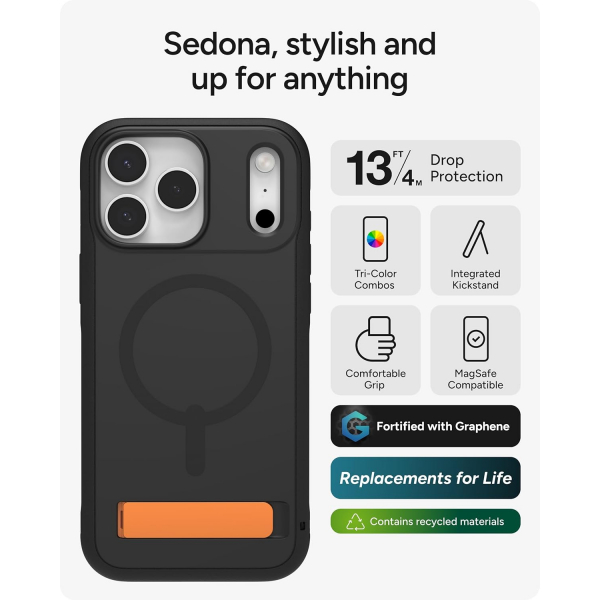 ZAGG Apple iPhone 17 Pro Sedona Snap Klf-Flood Black