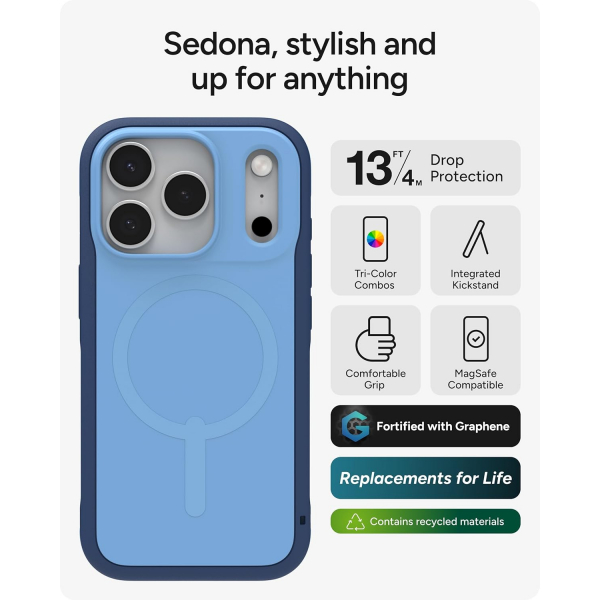 ZAGG Apple iPhone 17 Pro Max Sedona Snap Klf-Blue Royal Ember