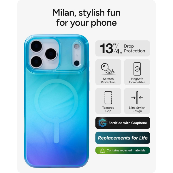 ZAGG Apple iPhone 17 Pro Milan Snap Klf -Deep Aurora
