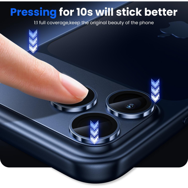 WSKEN Apple iPhone 17 Pro Kamera Koruyucu-Blue Titanium