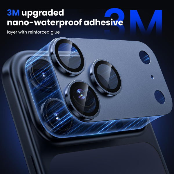 WSKEN Apple iPhone 17 Pro Kamera Koruyucu-Blue Titanium