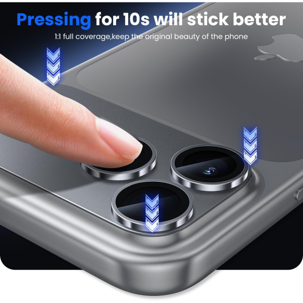 WSKEN Apple iPhone 17 Pro Kamera Koruyucu-Grey Titanium