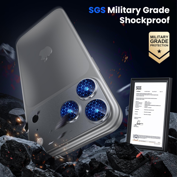 WSKEN Apple iPhone 17 Pro Kamera Koruyucu-Grey Titanium