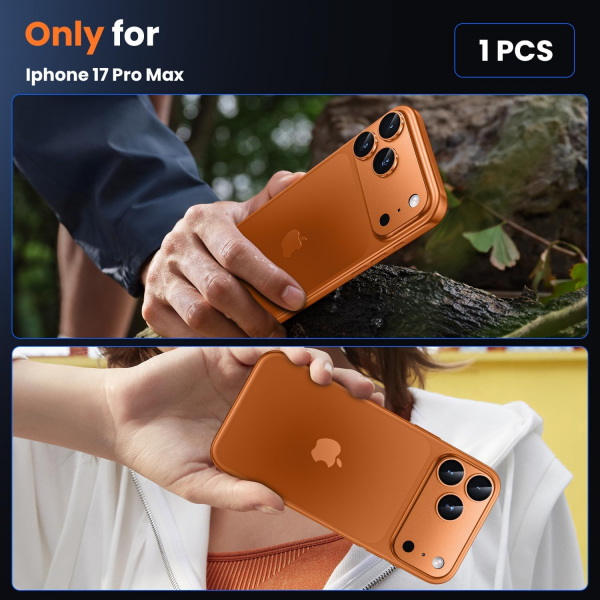 WSKEN Apple iPhone 17 Pro Kamera Koruyucu-Orange Titanium