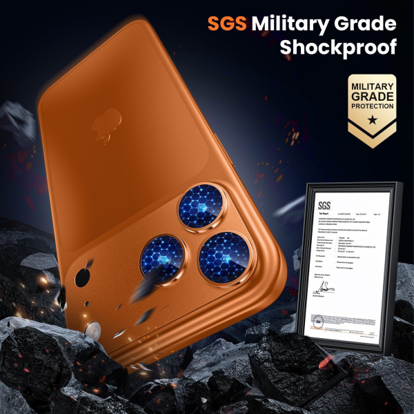 WSKEN Apple iPhone 17 Pro Kamera Koruyucu-Orange Titanium