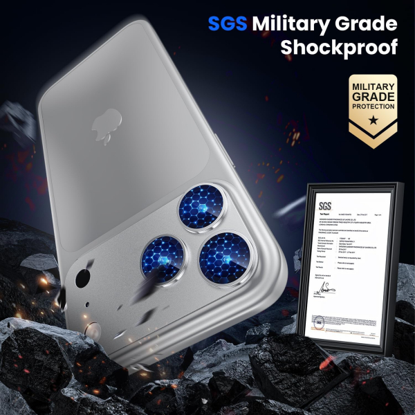 WSKEN Apple iPhone 17 Pro Kamera Koruyucu-Silver Titanium
