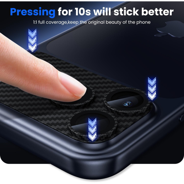WSKEN Apple iPhone 17 Pro Kamera Koruyucu-Carbon Fiber