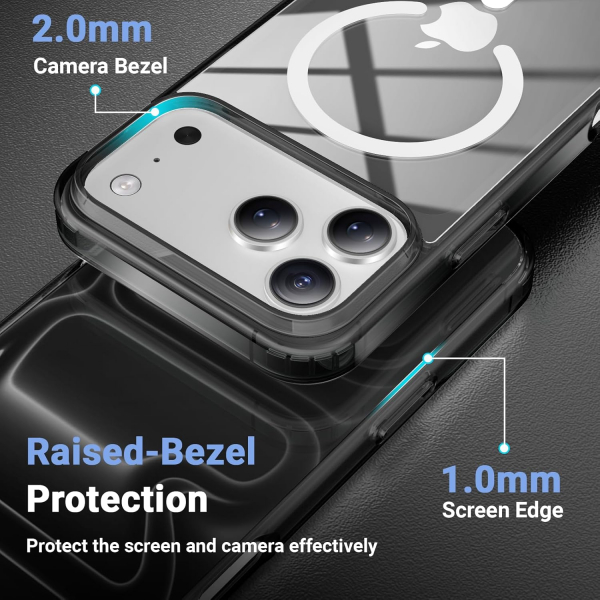 Temdan Apple iPhone 17 Pro Max effaf Klf -Black