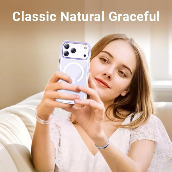Temdan Apple iPhone 17 Pro Max effaf Klf -Purple
