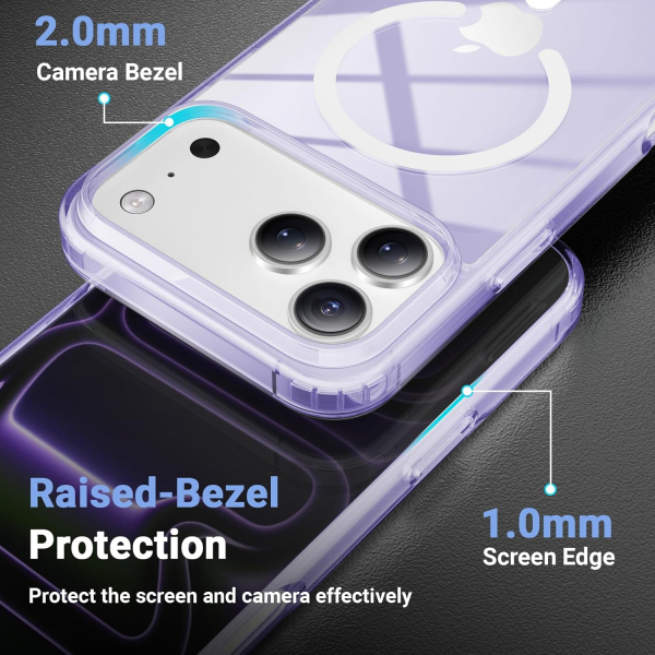 Temdan Apple iPhone 17 Pro Max effaf Klf -Purple