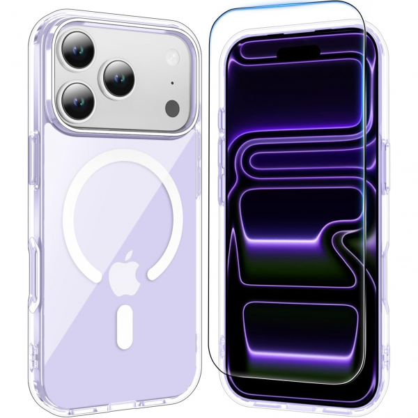Temdan Apple iPhone 17 Pro Max effaf Klf -Purple