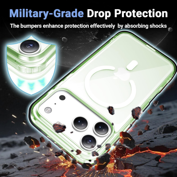 Temdan Apple iPhone 17 Pro Max effaf Klf -Green