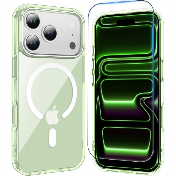 Temdan Apple iPhone 17 Pro Max effaf Klf -Green