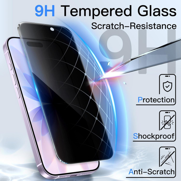 JETech iPhone 17 Pro Max Privacy Ekran Koruyucu(2 Adet)