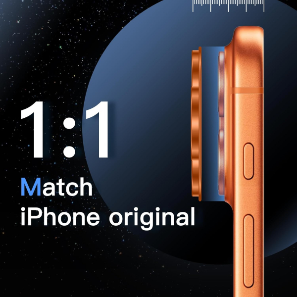 JETech Apple iPhone 17 Pro Max Kamera Koruyucu-Orange