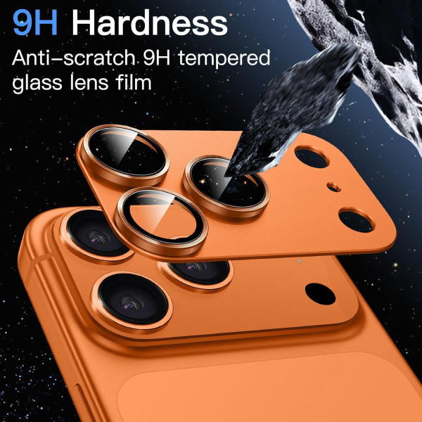 JETech Apple iPhone 17 Pro Max Kamera Koruyucu-Orange