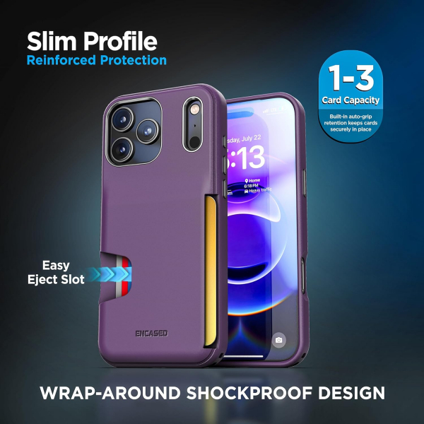 ENCASED Apple iPhone 17 Pro Max Cache Czdan Klf-Purple