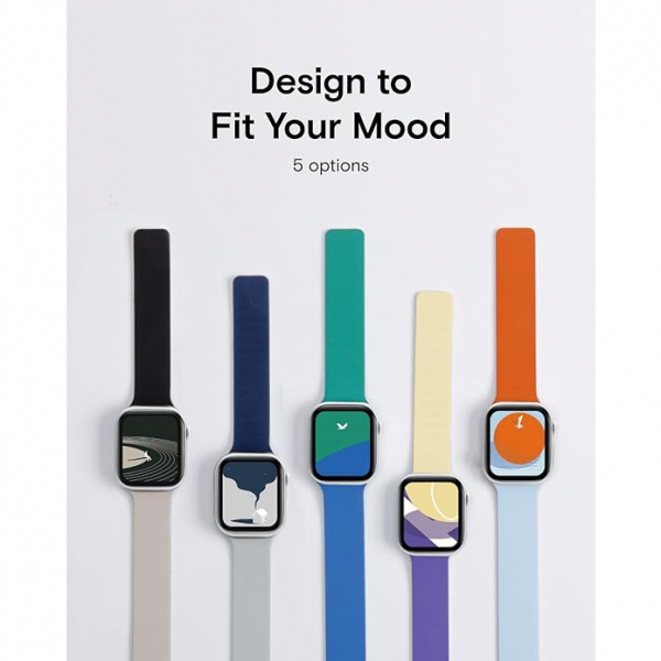 MOFT Apple Watch 11 42mm Silikon Kay-Wast Black