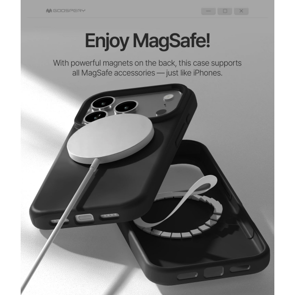 Goospery Apple iPhone 17 Pro Max Liquid Klf-Black
