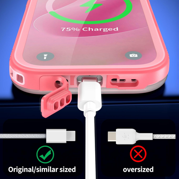 SPORTLINK Apple iPhone 17 Pro Max Su Geirmez Klf-Pink