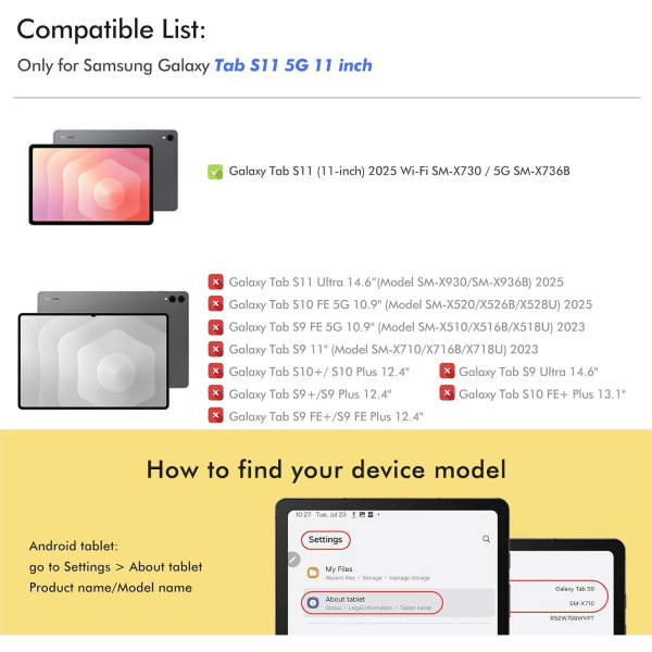 INFILAND Samsung Galaxy Tab S11 Ultra Standl Klf-Rose Gold