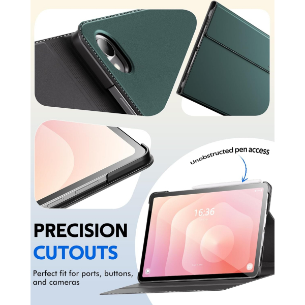 INFILAND Samsung Galaxy Tab S11 Ultra Standl Klf-Midnight Green