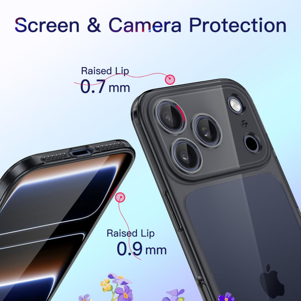 JETech Apple iPhone 17 Pro effaf Klf-Black