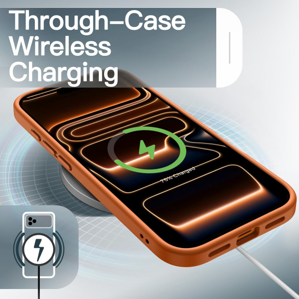 JETech Apple iPhone 17 Pro Max Mat Klf-Orange