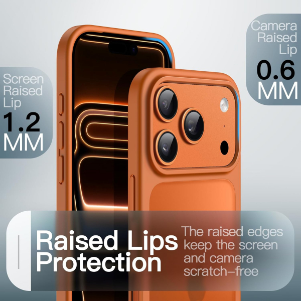 JETech Apple iPhone 17 Pro Max Mat Klf-Orange
