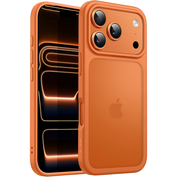 JETech Apple iPhone 17 Pro Max Mat Klf-Orange