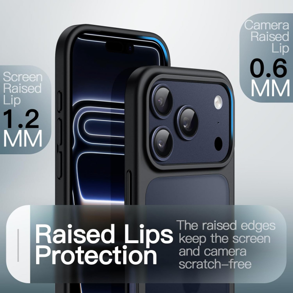 JETech Apple iPhone 17 Pro Max Mat Klf-Black