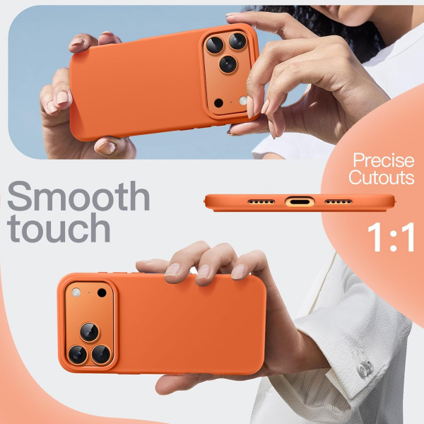 JETech Apple iPhone 17 Pro Max Silikon Klf -Orange