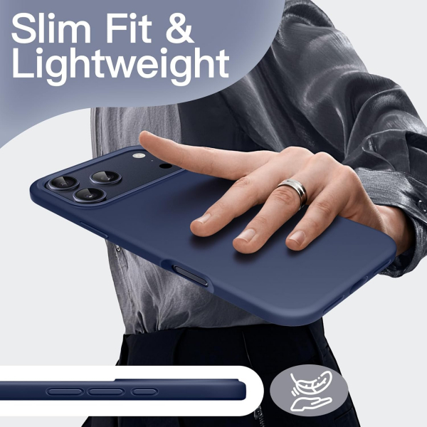 JETech Apple iPhone 17 Pro Max Silikon Klf -Dark Blue