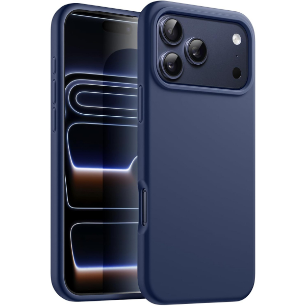 JETech Apple iPhone 17 Pro Max Silikon Klf -Dark Blue
