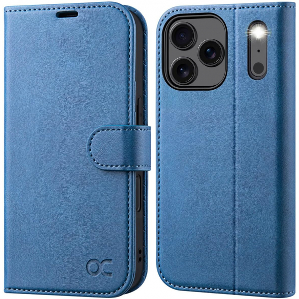 OCASE Apple iPhone 17 Pro Max C�zdan K�l�f-Light Blue