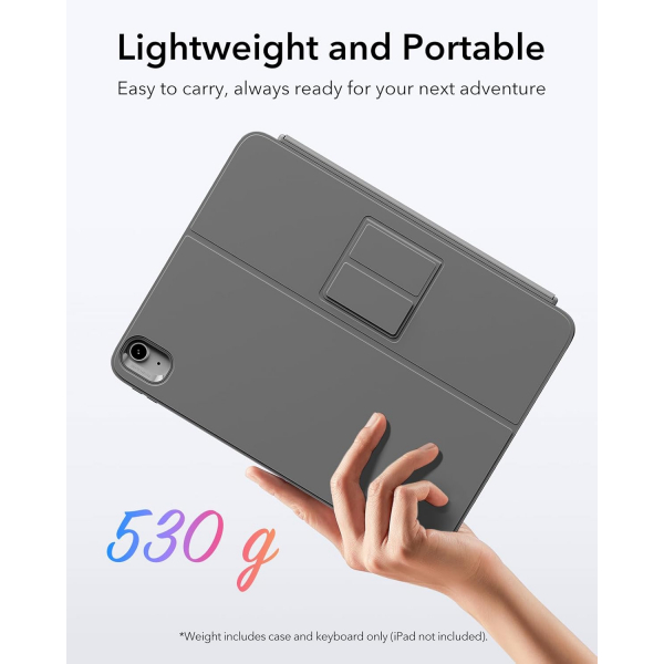 ESR iPad Air M3/M2 Flex Klavyeli Klf (10.9/11 in)-Dark Gray