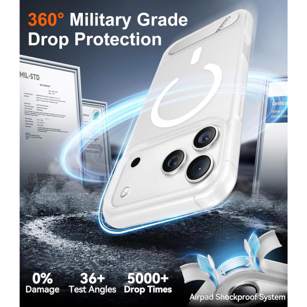 Temdan Apple iPhone 17 Pro Max Standl Klf-Clear Matte