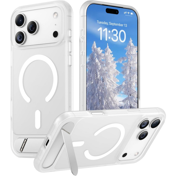 Temdan Apple iPhone 17 Pro Max Standl Klf-Clear Matte