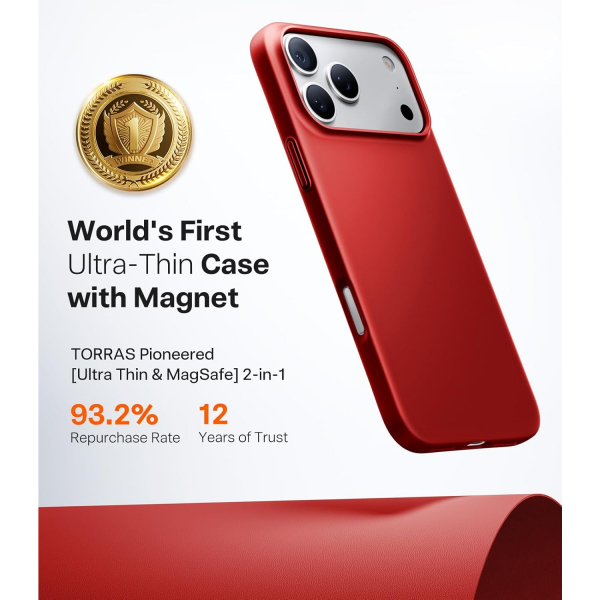 TORRAS Apple iPhone 17 Pro OriginFit Klf-Red