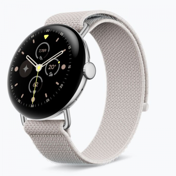 Google Pixel Watch 5 Performans Kay��� (41mm)-Porcelain/Polished silver