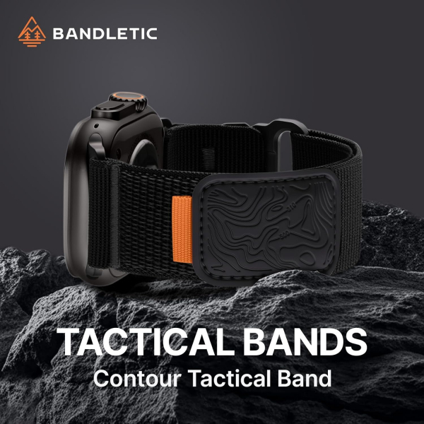 Bandletic Apple Watch Tactical Sportif Kay�� (Med�um)-Black