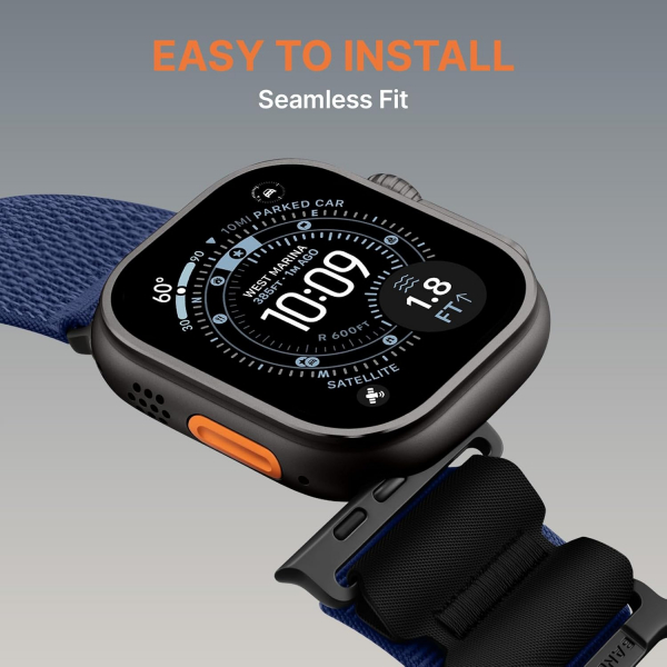 Bandletic Apple Watch Tactical Sportif Kay�� (Med�um)-Navy Blue