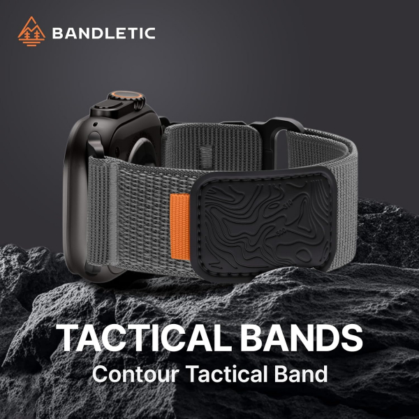 Bandletic Apple Watch Tactical Sportif Kay�� (Med�um)-Gray