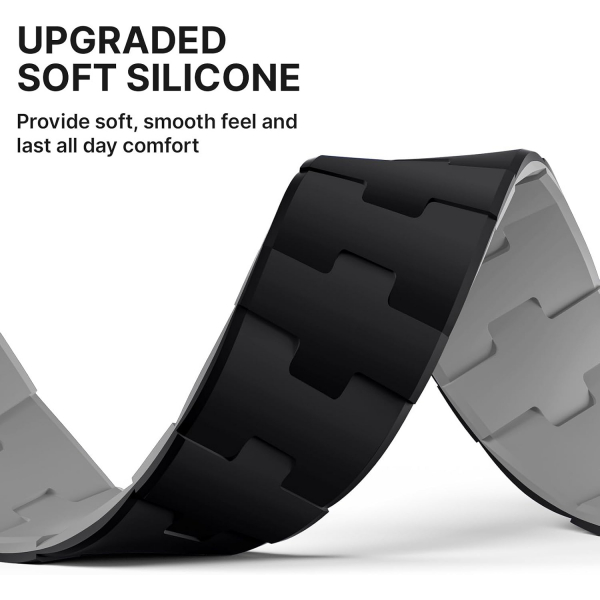 Bandletic �ift Tarafl� Manyetik Silikon Kay�� 42mm-Black/Grey