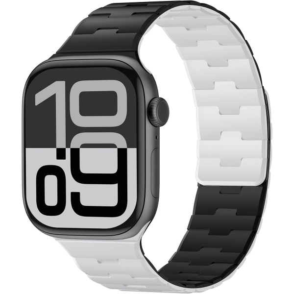Bandletic �ift Tarafl� Manyetik Silikon Kay�� 42mm-Black/White